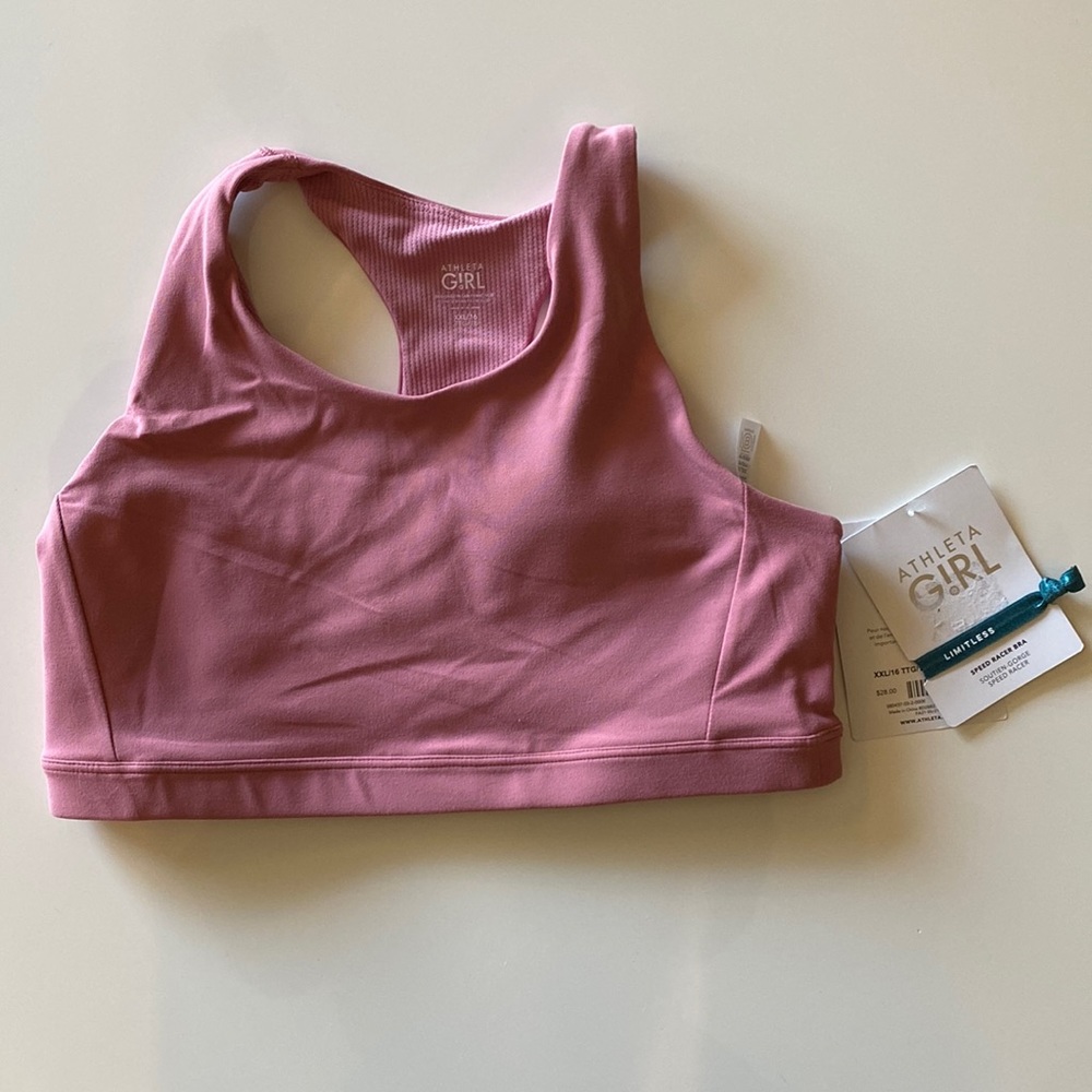 Athleta Girl Speed Racer Bra XXL with hairband NWT